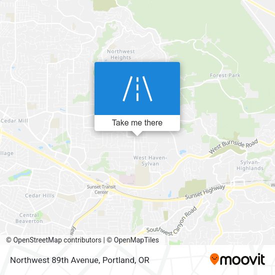 Northwest 89th Avenue map