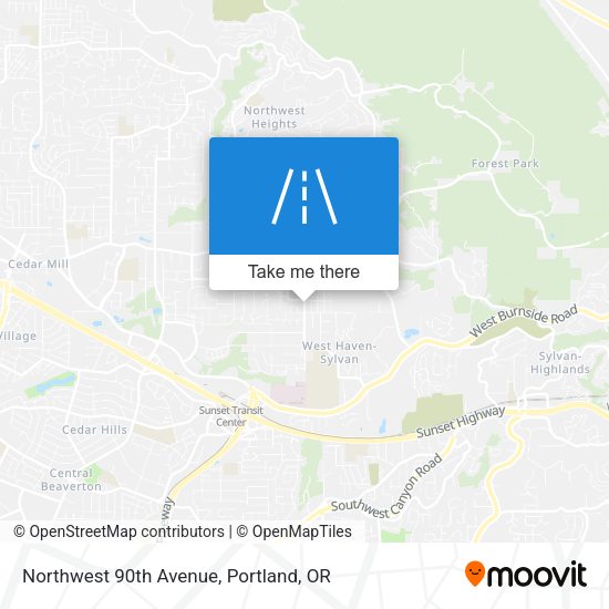 Northwest 90th Avenue map