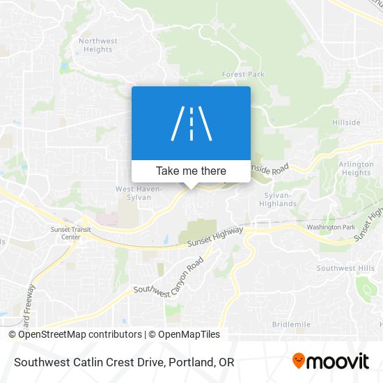 Southwest Catlin Crest Drive map