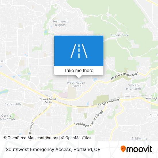 Southwest Emergency Access map