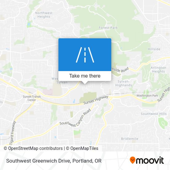 Southwest Greenwich Drive map