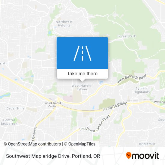 Mapa de Southwest Mapleridge Drive