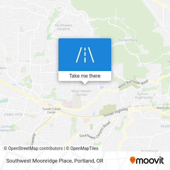 Southwest Moonridge Place map