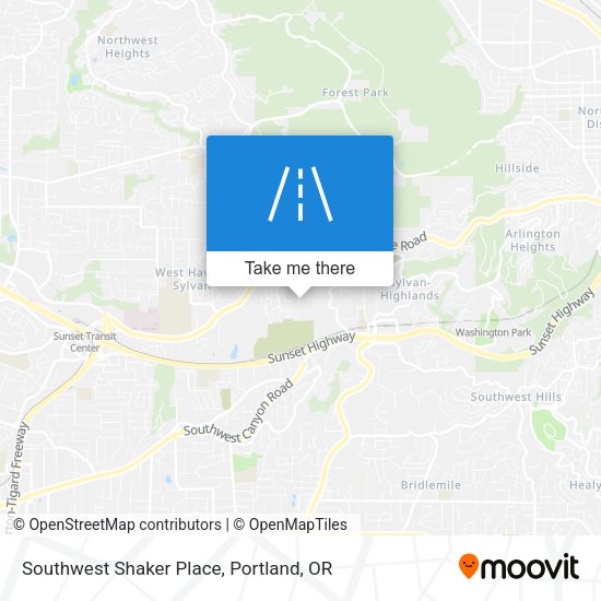 Mapa de Southwest Shaker Place