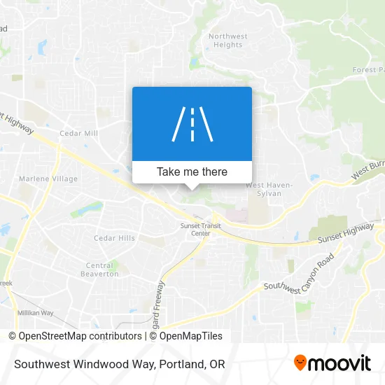 Southwest Windwood Way map