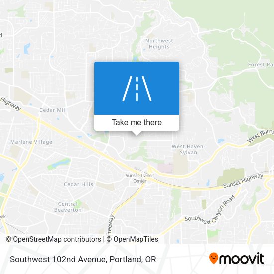 Southwest 102nd Avenue map