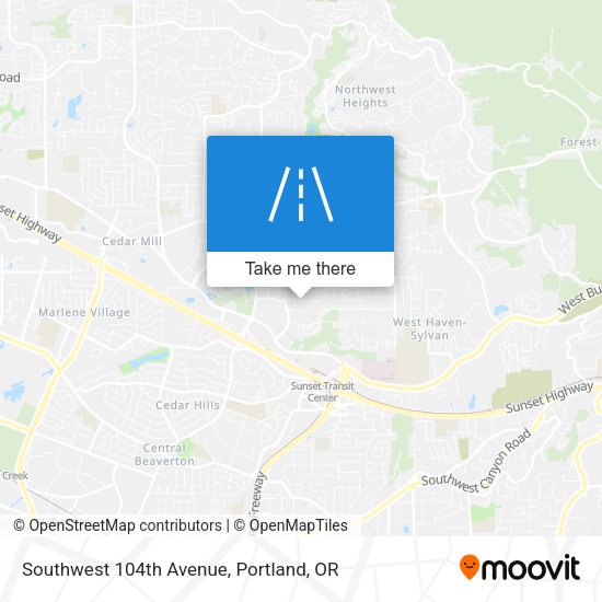 Southwest 104th Avenue map