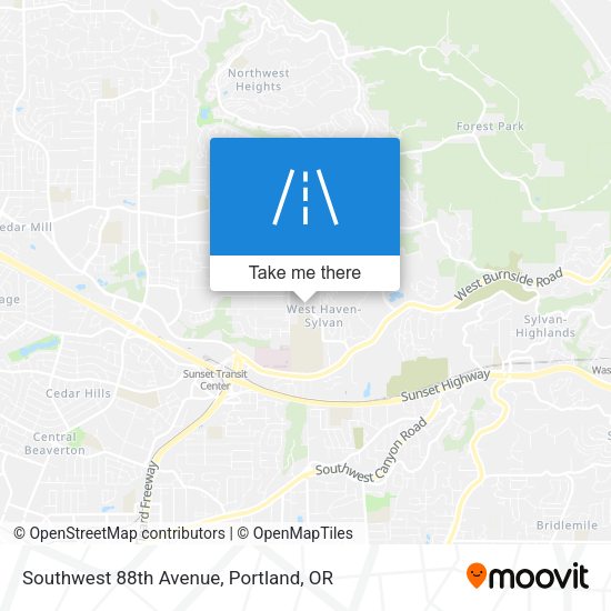 Southwest 88th Avenue map