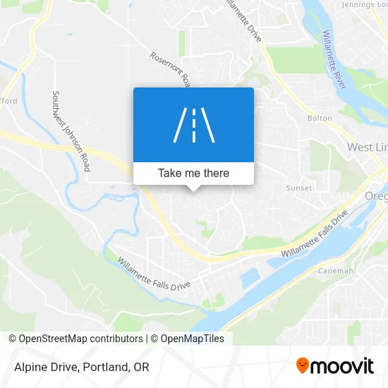 Alpine Drive map