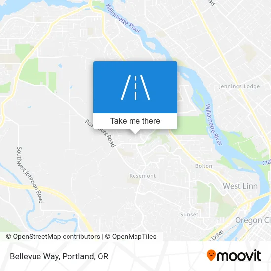 Bellevue Way map