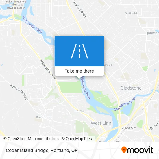 Cedar Island Bridge map