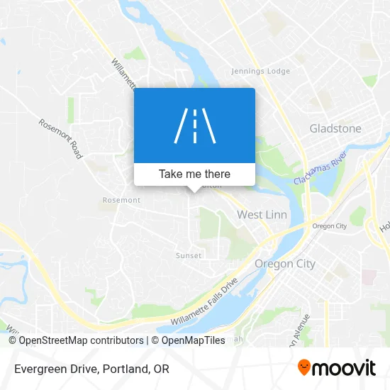 Evergreen Drive map