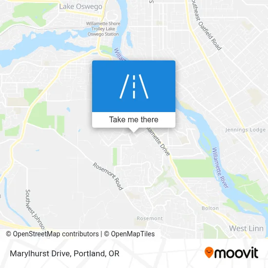 Marylhurst Drive map