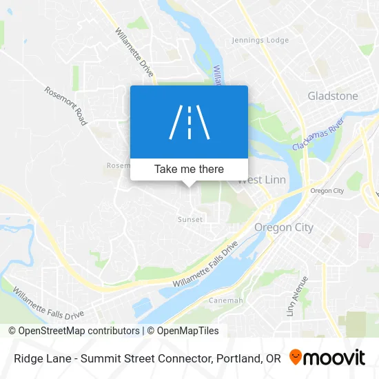 Ridge Lane - Summit Street Connector map