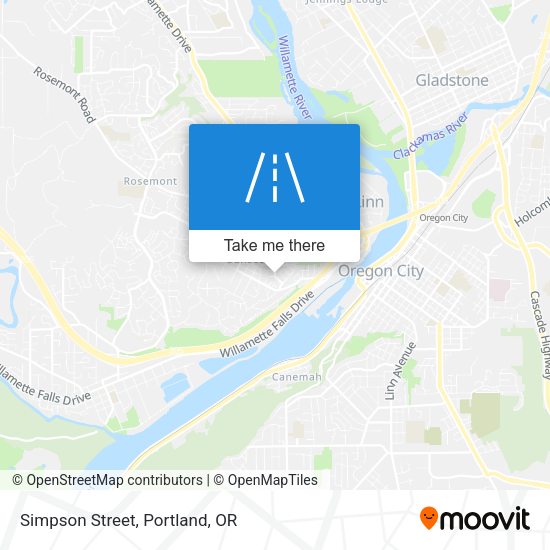 Mapa de Simpson Street
