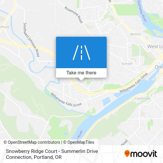 Snowberry Ridge Court - Summerlin Drive Connection map