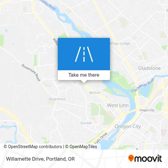 Willamette Drive map