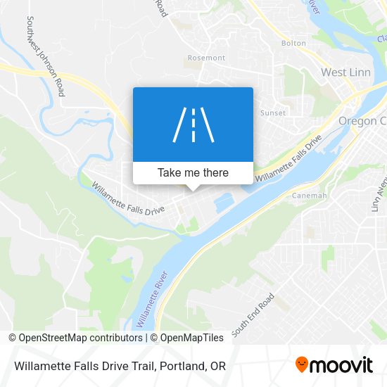 Mapa de Willamette Falls Drive Trail