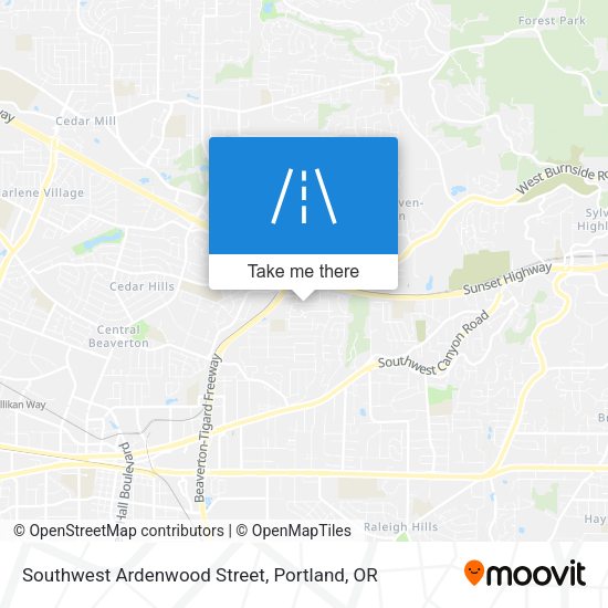 Southwest Ardenwood Street map