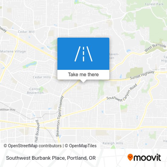 Southwest Burbank Place map