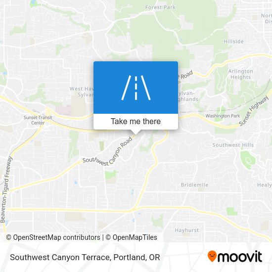 Mapa de Southwest Canyon Terrace