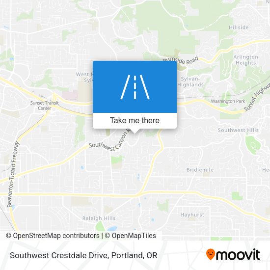 Southwest Crestdale Drive map