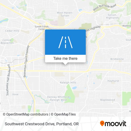 Mapa de Southwest Crestwood Drive