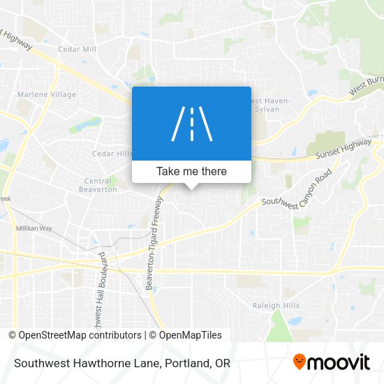 Mapa de Southwest Hawthorne Lane