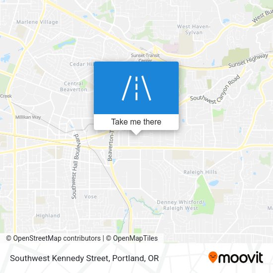 Southwest Kennedy Street map