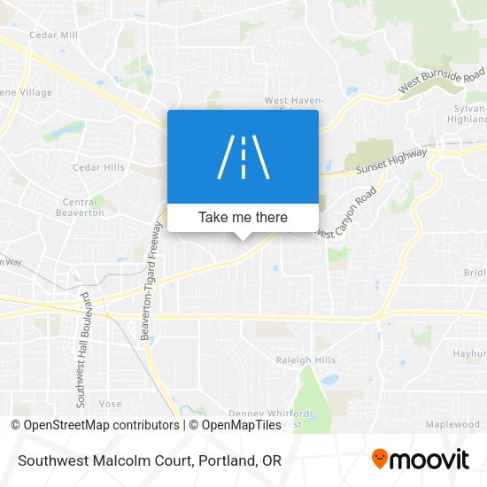 Mapa de Southwest Malcolm Court