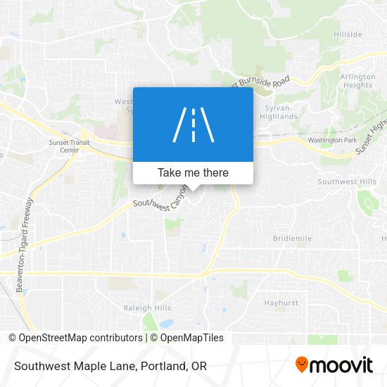 Southwest Maple Lane map