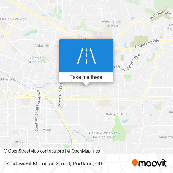 Southwest Mcmillan Street map