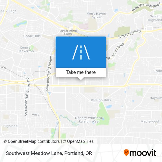 Mapa de Southwest Meadow Lane