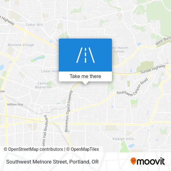 Southwest Melnore Street map