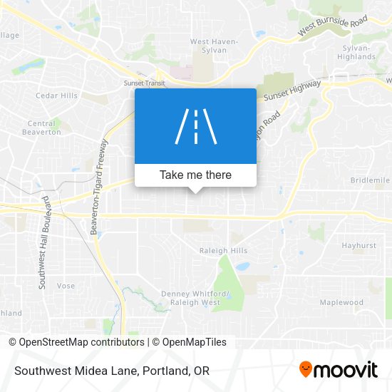Mapa de Southwest Midea Lane