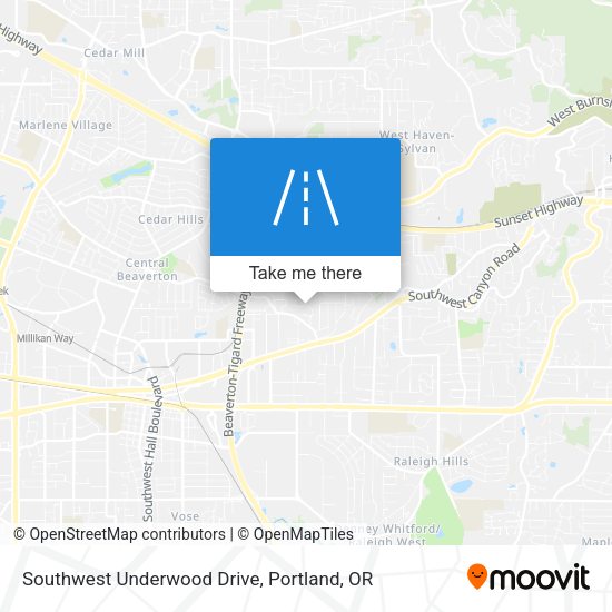 Southwest Underwood Drive map