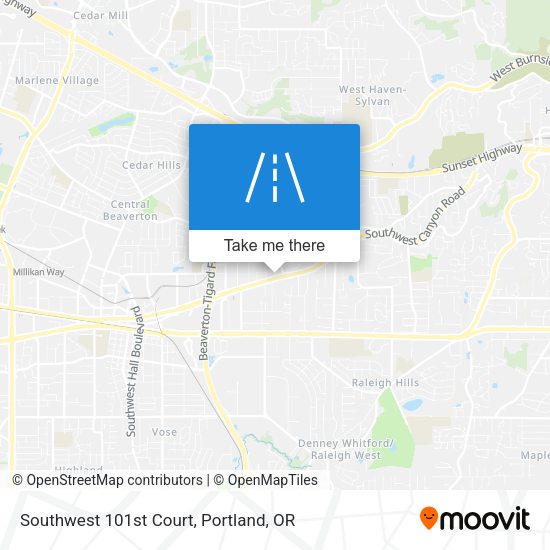 Southwest 101st Court map
