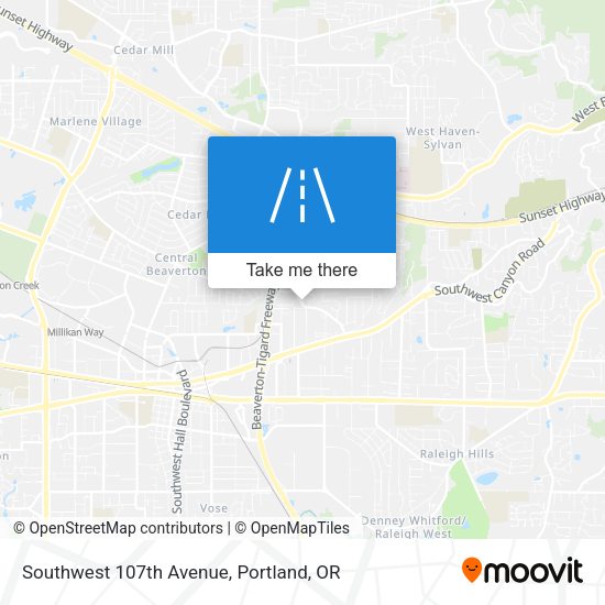 Southwest 107th Avenue map