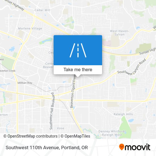 Mapa de Southwest 110th Avenue