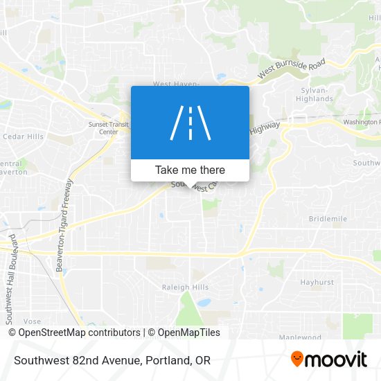 Southwest 82nd Avenue map