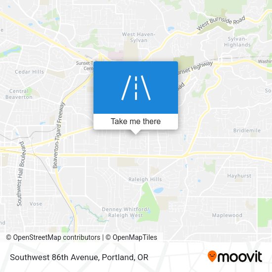 Southwest 86th Avenue map
