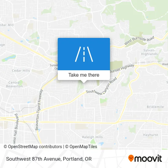 Southwest 87th Avenue map