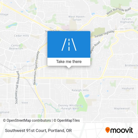 Southwest 91st Court map