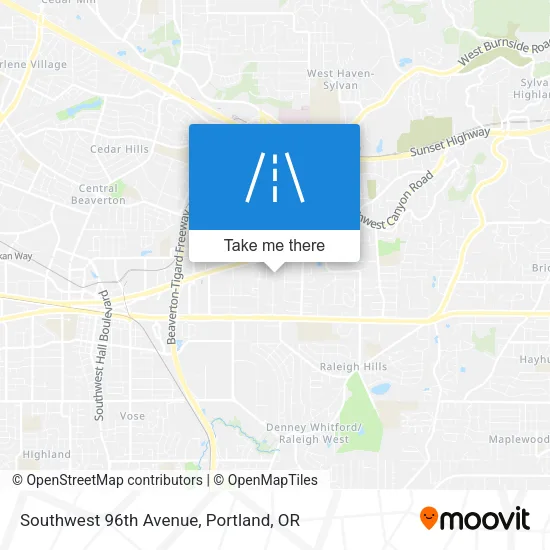 Southwest 96th Avenue map