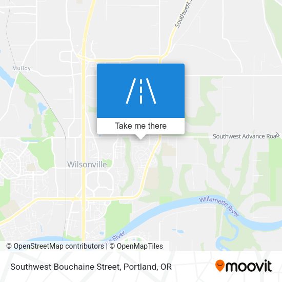 Mapa de Southwest Bouchaine Street