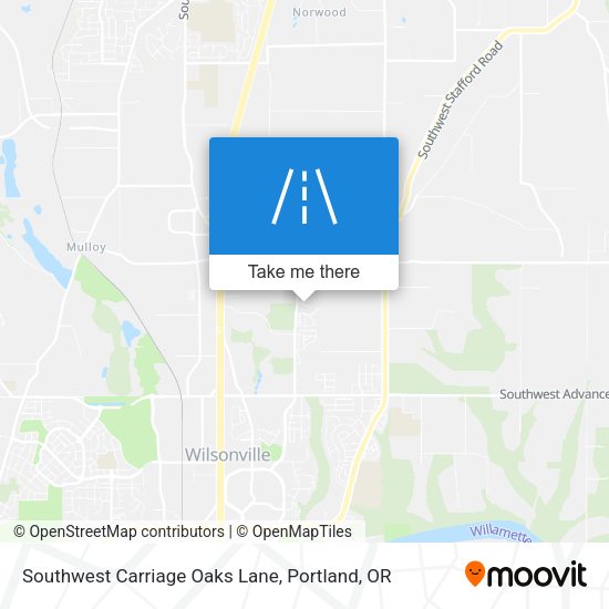 Southwest Carriage Oaks Lane map