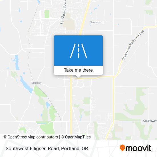 Southwest Elligsen Road map