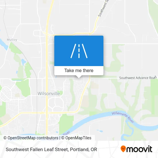 Southwest Fallen Leaf Street map