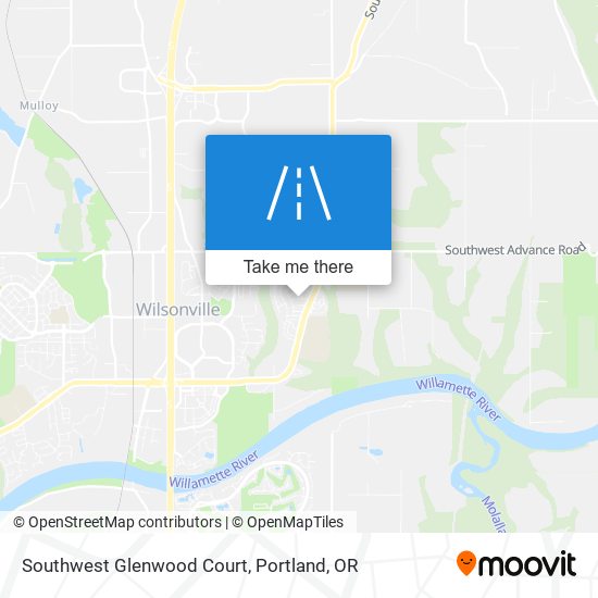 Southwest Glenwood Court map