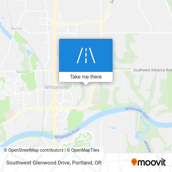 Southwest Glenwood Drive map